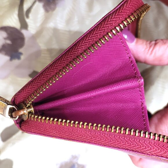 Tory Burch Saffiano Leather Long Wallet - Magenta Pink - EUC - Picture 4 of 11